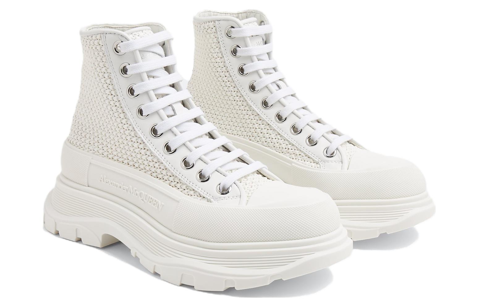 Lookbook (W) Alexander McQueen Tread Slick 'Canvas Putih High Top' 755632W4WA49348