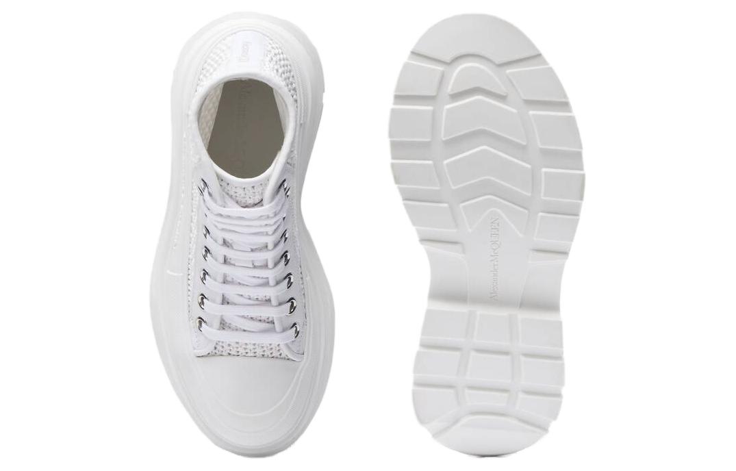 Purchase (W) Alexander McQueen Tread Slick 'Canvas Putih High Top' 755632W4WA49348