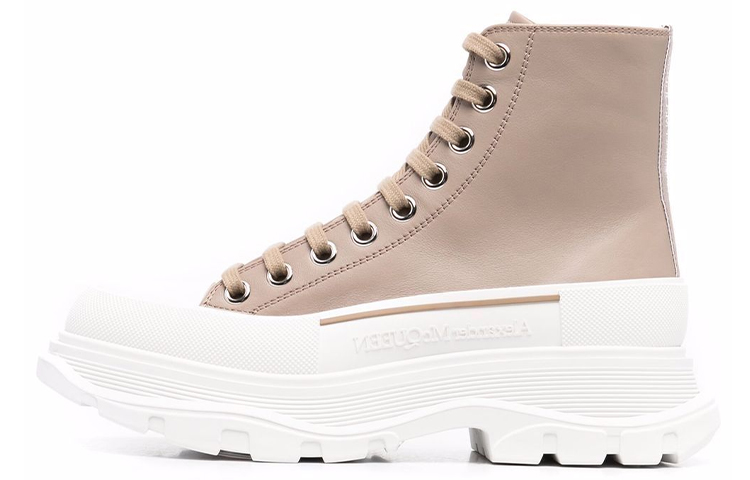 (Women) Alexander McQueen Tread Slick Boot 'Beige Leather' 633900-WHZ62-2618