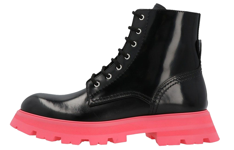 (Women) Alexander McQueen Tread Slick Boot 'Black Pink' 657569WHZ8J1486