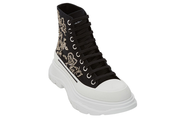 Order (W) Alexander McQueen Tread Slick Boot Hitam Kristal Multi 710407W4TGC1320