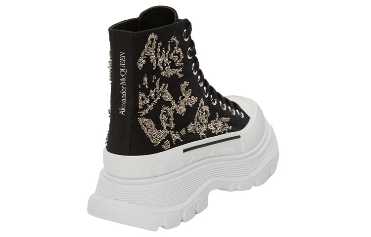 Lookbook (W) Alexander McQueen Tread Slick Boot Hitam Kristal Multi 710407W4TGC1320