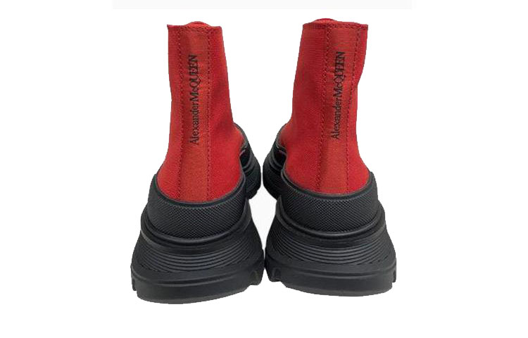 (W) Alexander McQueen Tread Slick Boot 'Black Red Canvas' 圖 3