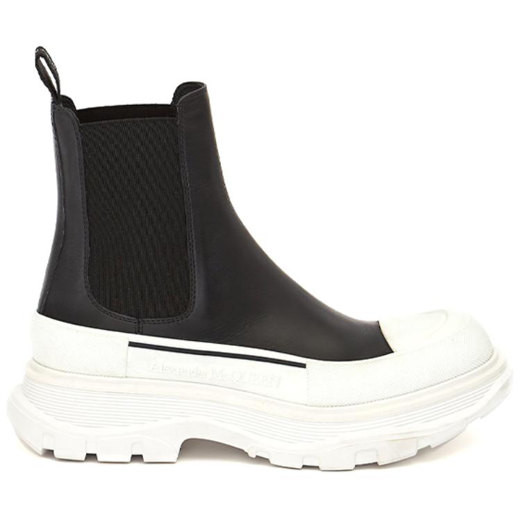 Lookbook Alexander McQueen Tread Slick 橡膠輪胎面切爾西長筒靴 女款 黑色