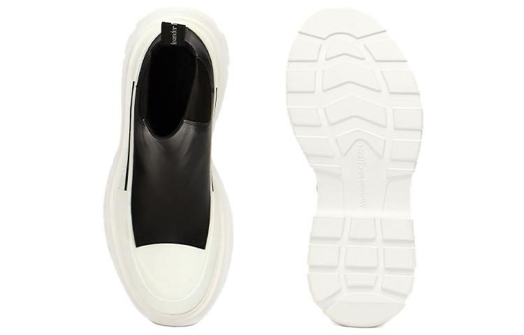 Details for Alexander McQueen Tread Slick 橡膠輪胎面切爾西長筒靴 女款 黑色