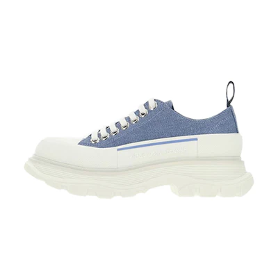 (W) Alexander McQueen Tread Slick Boot 'Blue Logo Print'