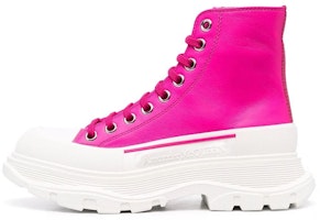 (Women) Alexander McQueen Tread Slick Boot 'Fuchsia' 702041WHZ625658 (Women) Alexander McQueen Tread Slick Boot 'Fuchsia' 702041WHZ625658