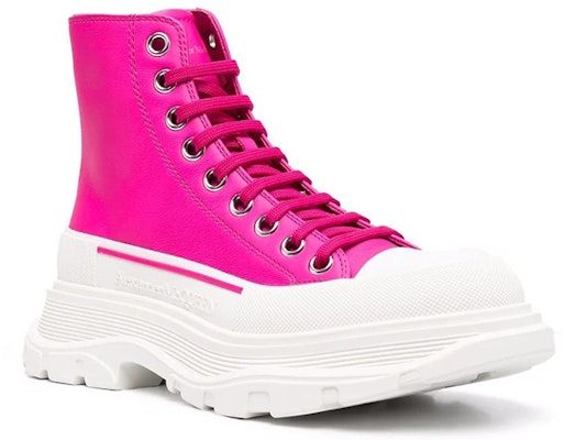 (W) Alexander McQueen Tread Slick Boot 'Fuchsia' Wanita 702041WHZ625658 Order (W) Alexander McQueen Tread Slick Boot 'Fuchsia' Wanita 702041WHZ625658