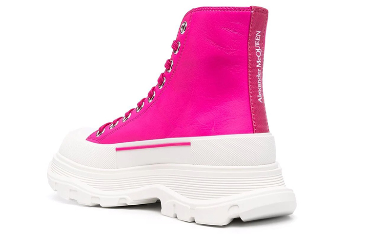 Lookbook (W) (女性) アレキサンダー・マックイーン トレッド スリック ブーツ 'フクシア' 702041WHZ625658 702041WHZ625658