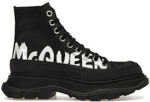 (Women) Alexander McQueen Tread Slick Boot 'McQueen Graffiti Logo - Black' 676718W4RQ21006 (Women) Alexander McQueen Tread Slick Boot 'McQueen Graffiti Logo - Black' 676718W4RQ21006