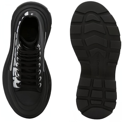 (Women) Alexander McQueen Tread Slick Boot 'McQueen Graffiti Logo - Black' 676718W4RQ21006 Shop (Women) Alexander McQueen Tread Slick Boot 'McQueen Graffiti Logo - Black' 676718W4RQ21006