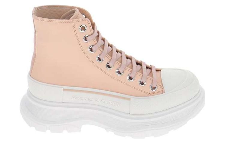 Order (W) Alexander McQueen Tread Slick Boot 'Pink' Wanita Kasut Bot Merah Jambu 633900-WHZ62-6838