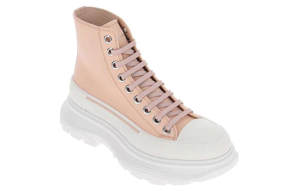 Lookbook (W) Alexander McQueen Tread Slick Boot 'Pink' Wanita Kasut Bot Merah Jambu 633900-WHZ62-6838