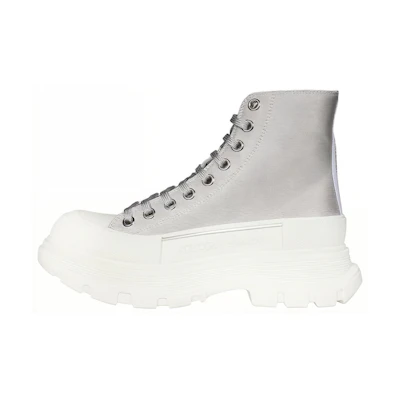 (W) Alexander McQueen Tread Slick Boot 'Silver'