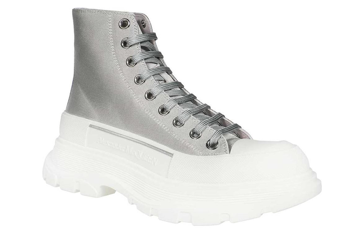 Lookbook (W) 알렉산더 맥퀸 트레드 슬릭 부츠 '실버' 697080W4UR18390