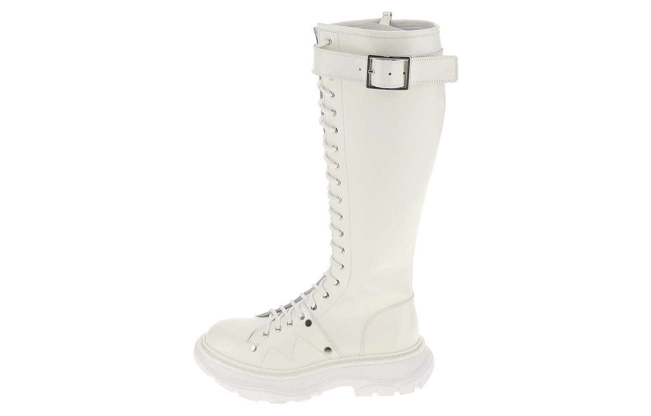 Buy (W) Alexander McQueen Tread Slick Boot 'Putih Perak' 595466WHZ819240