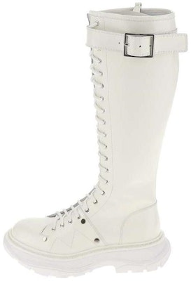 (W) Alexander McQueen Tread Slick Boot 'Putih Perak' 595466WHZ819240 Buy (W) Alexander McQueen Tread Slick Boot 'Putih Perak' 595466WHZ819240