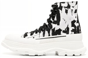 (Women) Alexander McQueen Tread Slick Boot 'White Black' 708089W4TG49356 (Women) Alexander McQueen Tread Slick Boot 'White Black' 708089W4TG49356
