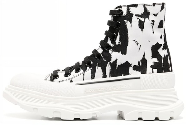 (Women) Alexander McQueen Tread Slick Boot 'White Black' 708089W4TG49356 Buy (Women) Alexander McQueen Tread Slick Boot 'White Black' 708089W4TG49356