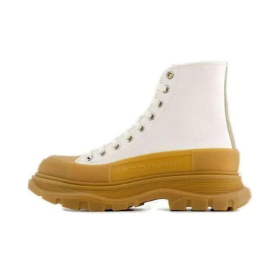 (W) Alexander McQueen Tread Slick Boot 'White Leather'