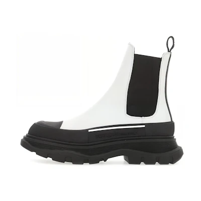(W) Alexander McQueen Tread Slick Boot 'White Black'