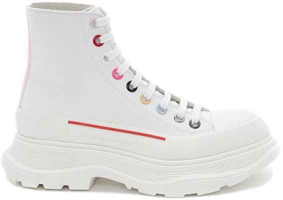 (Women) Alexander McQueen Tread Slick Boot 'White Multi-Colored Eyelets' 611706-W4MVG-9650 Order (Women) Alexander McQueen Tread Slick Boot 'White Multi-Colored Eyelets' 611706-W4MVG-9650