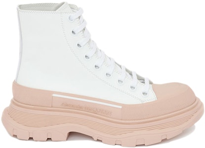 (W) Alexander McQueen Tread Slick Boot 'White Tea Rose' Putih Teh Mawar 633900-WHYK3-9402 Order (W) Alexander McQueen Tread Slick Boot 'White Tea Rose' Putih Teh Mawar 633900-WHYK3-9402
