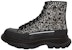 (W) Alexander McQueen Tread Slick Boot Hitam Perak Kristal 708091WIBA31081