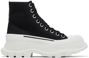 (Women) Alexander McQueen Tread Slick Boots 'Black White' 611706W4MV21070/697080W4MV21070 (Women) Alexander McQueen Tread Slick Boots 'Black White' 611706W4MV21070/697080W4MV21070