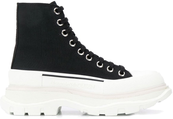 (Women) Alexander McQueen Tread Slick Boots 'Black White' 611706-W4L32-1070 Order (Women) Alexander McQueen Tread Slick Boots 'Black White' 611706-W4L32-1070