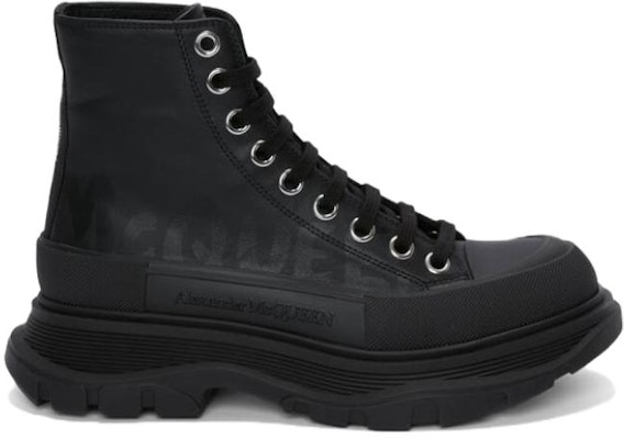 (W) Alexander McQueen Tread Slick Boots 'Hitam' 676718-W4RQ2-1000 Order (W) Alexander McQueen Tread Slick Boots 'Hitam' 676718-W4RQ2-1000