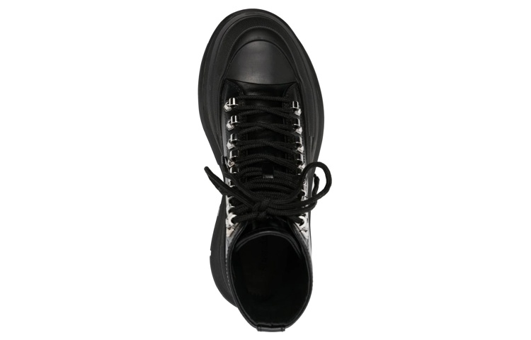 Shop (W) Alexander McQueen Tread Slick Stiefel ''Schwarz Silber'' 733063WHSWY1090