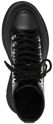 (W) Alexander McQueen Tread Slick Stiefel ''Schwarz Silber'' 733063WHSWY1090 Shop (W) Alexander McQueen Tread Slick Stiefel ''Schwarz Silber'' 733063WHSWY1090