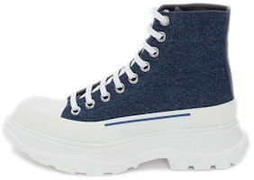 (Women) Alexander McQueen Tread Slick Boots 'Indigo' 611706-W4PD1-4177 (Women) Alexander McQueen Tread Slick Boots 'Indigo' 611706-W4PD1-4177