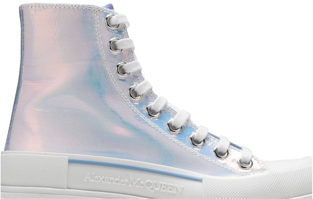 亞歷山大·麥昆 彩色/白色鏡面高幫厚底休閒運動鞋 女款 Order 亞歷山大·麥昆 彩色/白色鏡面高幫厚底休閒運動鞋 女款