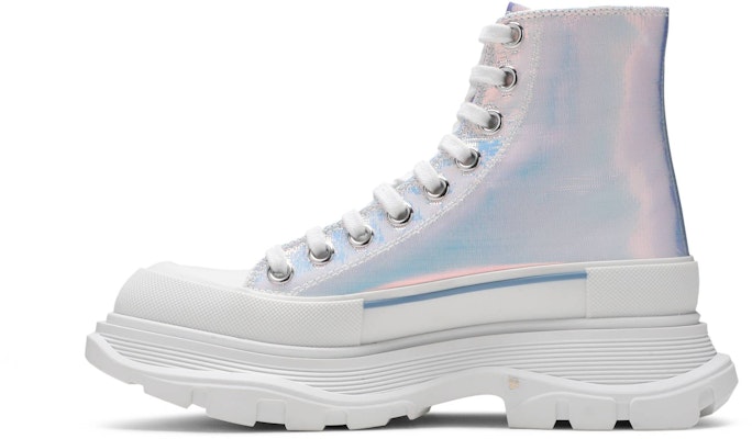 亞歷山大·麥昆 彩色/白色鏡面高幫厚底休閒運動鞋 女款 Lookbook 亞歷山大·麥昆 彩色/白色鏡面高幫厚底休閒運動鞋 女款