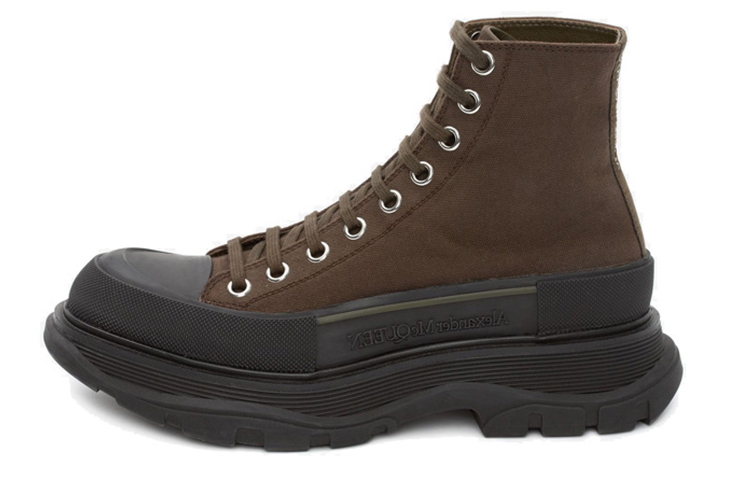 Buy (女款) Alexander McQueen 粗跟靴 '卡其色'  611706-W4L51-3241