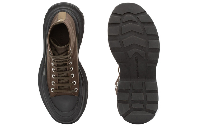 Shop (W) Alexander McQueen Stivali Tread Slick ''Khaki'' 611706-W4L51-3241