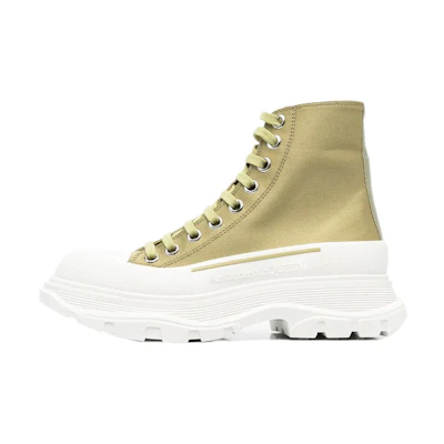 (W) Alexander McQueen Tread Slick Boots 'Olive Green'