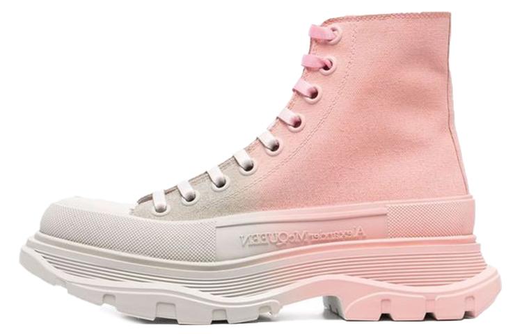 (Women) Alexander McQueen Tread Slick Boots 'Pink Grey Gradient' 685697-W4MVS-1807