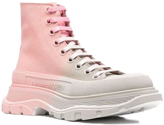 (W) Alexander McQueen Tread Slick Boots 'Gradasi Merah Muda Abu-abu' 685697-W4MVS-1807 Order (W) Alexander McQueen Tread Slick Boots 'Gradasi Merah Muda Abu-abu' 685697-W4MVS-1807