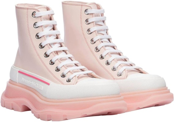 (Women) Alexander McQueen Tread Slick Boots 'Pink White' 702041WHZ6D6898 Lookbook (Women) Alexander McQueen Tread Slick Boots 'Pink White' 702041WHZ6D6898