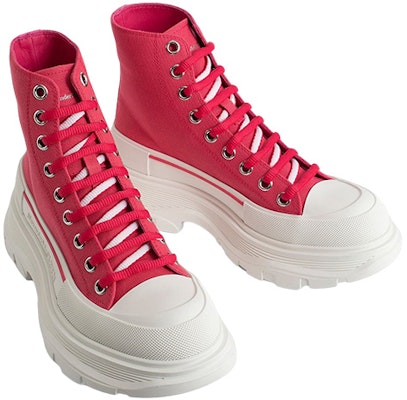 (Women) Alexander McQueen Tread Slick Boots 'Red' 611706-W4MV2-5689 Lookbook (Women) Alexander McQueen Tread Slick Boots 'Red' 611706-W4MV2-5689