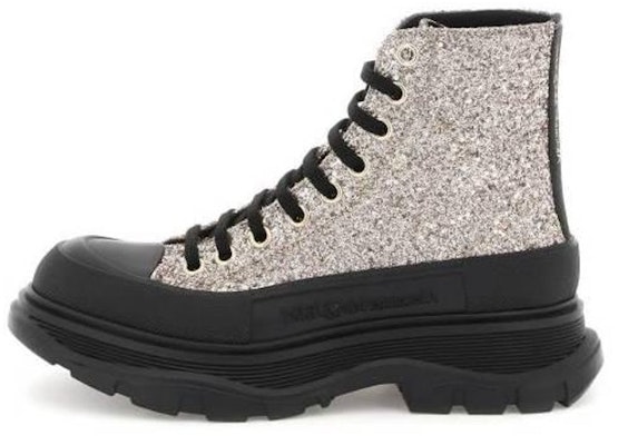 (Women) Alexander McQueen Tread Slick Boots 'Silver Gold Black' 697080W4VJ22265 Buy (Women) Alexander McQueen Tread Slick Boots 'Silver Gold Black' 697080W4VJ22265