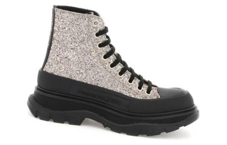 Order (W) (女性用) アレキサンダー・マックイーン トレッド・スリック ブーツ 'シルバー ゴールド ブラック' 697080W4VJ22265 697080W4VJ22265