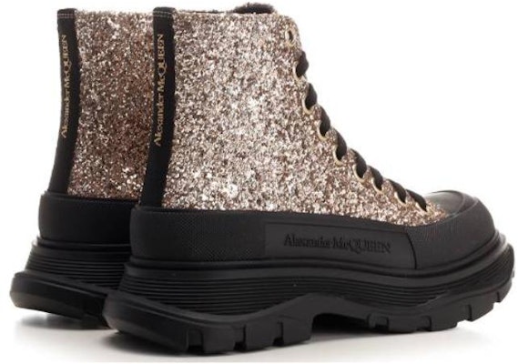 (Women) Alexander McQueen Tread Slick Boots 'Silver Gold Black' 697080W4VJ22265 Shop (Women) Alexander McQueen Tread Slick Boots 'Silver Gold Black' 697080W4VJ22265
