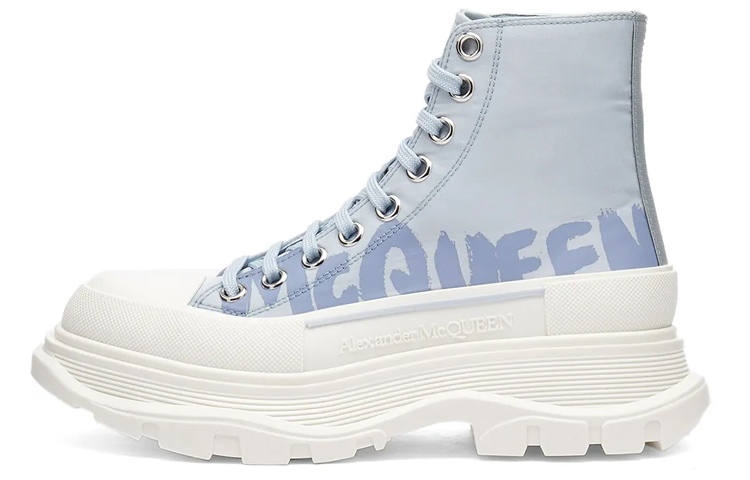 (Women) Alexander McQueen Tread Slick Boots 'Sky Blue White' 708752W4RQ24632
