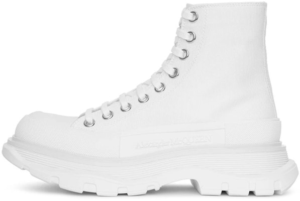 (Women) Alexander McQueen Tread Slick Boots 'White' 611706-W4L32-9000 Buy (Women) Alexander McQueen Tread Slick Boots 'White' 611706-W4L32-9000