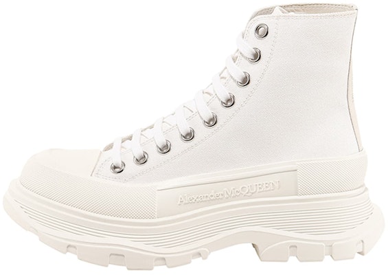 (Women) Alexander McQueen Tread Slick Boots 'White' 611706-W4MV2-9000 Buy (Women) Alexander McQueen Tread Slick Boots 'White' 611706-W4MV2-9000