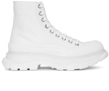 (W) Alexander McQueen Tread Slick Boots 'Putih' 611706-W4L32-9000 Purchase (W) Alexander McQueen Tread Slick Boots 'Putih' 611706-W4L32-9000